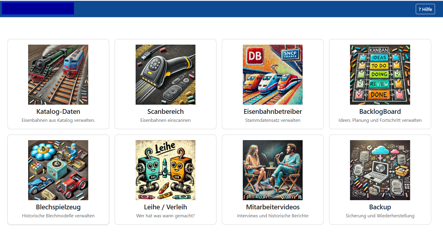 Screenshot einer browserbasierten Webanwendung